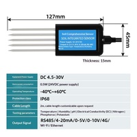 Capteur de température et d'humidité du sol haute précision, testeur de pH, de nutriments, d'EC, d'azote, de phosphore et de potassium, étanche IP68
