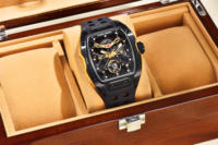 Montre de luxe pour homme PAGANI DESIGN YS018, nouvelle collection, design alien, fond transparent, mouvement automatique, verre saphir, bracelet silicone 20 mm.