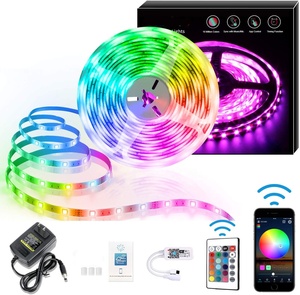 Alexa Google Home 2835 <span class=keywords><strong>5050</strong></span> IP65ชุดไฟแบ็คไลท์ <span class=keywords><strong>RGB</strong></span> TV,ไฟเส้น <span class=keywords><strong>Led</strong></span> <span class=keywords><strong>WIFI</strong></span> พร้อมรีโมทคอนโทรล IR 24ปุ่ม - Product Image 5