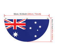 Drapeau en éventail des Comores avec boucle en cuivre, drapeau semi-circulaire, en polyester, décoration murale de cour pour fête