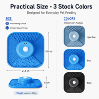 Tapis de léchage multifonctionnel en silicone pour chien, distributeur de friandises à bille roulante, base à ventouse, jouet d'enrichissement, qualité alimentaire, durable