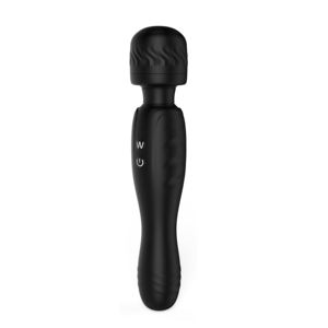 Zwarte dubbele erotische Japanse massage-wand vibrator voor het hele lichaam, draadloze wandmassager - Product Image 1