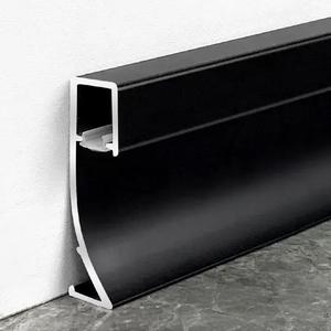 Plinthe décorative à lumière LED au design moderne noir blanc <span class=keywords><strong>gris</strong></span> avec revêtement en poudre Accessoires de sol pour hôtels - Product Image 1