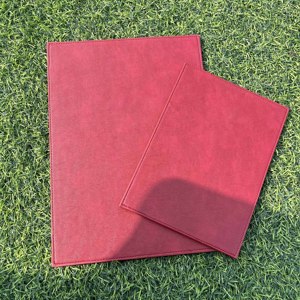 <b>A4</b> A5 Genuine <b>Leather</b> Embossed Logo Durable Modern Menu Holder Restaurant Menu <b>Folder</b> Refillable Cover - Product Image 2