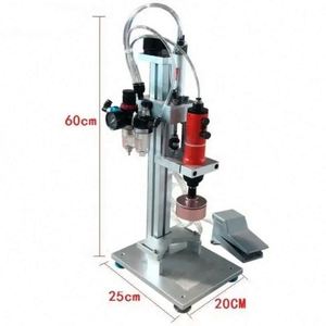 Manual Perfume Cosmetic Daily Skin Care Products Glass Spiral Pneumatic Plastic Bottle Capping <b>Machine</b> - Product Image 2