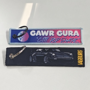 Design <b>Custom</b> logo Embroidered <b>Keychain</b> Flight Motorcycle Key Tag Airplane Crew Embroidery Airline <b>Keychain</b> - Product Image 2