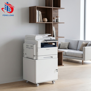 Eco-friendly Metal Printer Base Cabinet Mobile Copier <b>Workstation</b> with Lockable Wheel&Storage Cabinet for Home Office Heavy Duty - Product Image 2