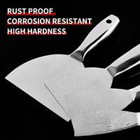 Ensemble de spatules Peaktop, 4 pièces, 2'', 3'', 4'', 6'', spatule professionnelle en acier inoxydable poli de qualité supérieure, une seule pièce