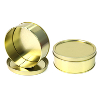 Fabricants boîte d'emballage ronde en vrac de thé, café, gâteau de lune imprimée sur mesure boîte en métal de luxe de qualité alimentaire en or boîte-cadeau