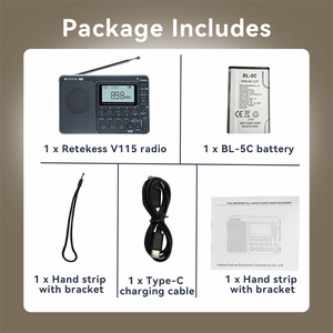 Operación de menú multifuncional AM FM SSB Grabadora de radio de banda completa de bolsillo incorporada con función de grabación de 6 idiomas - Product Image 5