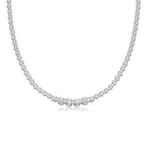 Collar de Tenis de Plata de Ley 925 al por Mayor para Mujer, Joyería con Piedras Preciosas de Moissanita con Certificación VVS D, Alternativas de Diamantes VS - Product Image 3