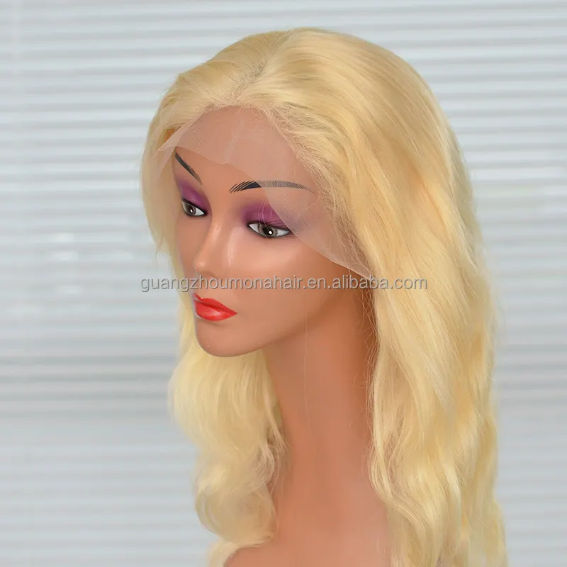 Wholesale 613 Blonde Color Bleached Knots Transparent Lace Front Human Hair Wigs For Black Women
