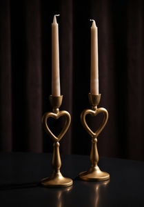 Candle Holder Gold Finish Heart Design Decorative Metal Candlestick Stand Elegant Table Centerpiece for Wedding Home Event Decor - Product Image 4