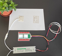 Interrupteurs Inductifs à Deux Boutons Anti-Buée, Variateur Intelligent Tactile, Capteur DC12V pour Salle de Bain et Miroir Intelligent (Usage Industriel)