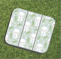 Tapis anti-fatigue pliable en PVC, pratique et au style personnel, motifs géométriques triangles et rayures, minimaliste, pour l'extérieur et les loisirs