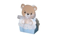 Lot de 50 boîtes cadeaux ours pour fêtes prénatales, boîtes cadeaux ours en peluche pour anniversaires d'enfants et décorations de fête prénatale