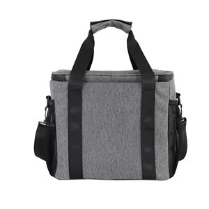 Sac isotherme réutilisable pour le déjeuner avec bandoulière et poignée, logo personnalisé imprimé, sac isotherme portable pour 4 personnes, imperméable, en polyester - Product Image 4