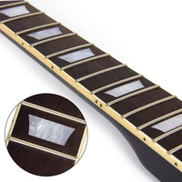 Manche de guitare électrique LP 22 frettes 6 cordes en érable noir brillant avec touche en palissandre et filetage blanc – Pièce de rechange professionnelle pour guitare
