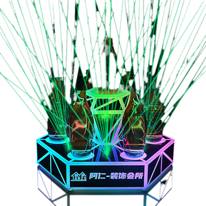 Hexagonal Laser <b>Light</b> Wine Presenter | 5-Bottle Diamond Luminous Stand for VIP Bottle Service - Product Image 5