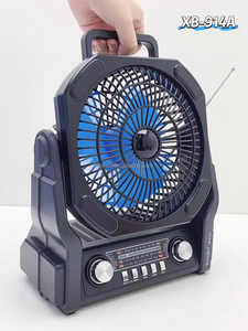 ELETREE-Ventilador BT multifunción recargable con energía solar <span class=keywords><strong>FmRadio</strong></span>, dispositivo de radio - Product Image 2