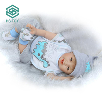 HS sans BPA mode poupée Playmate cadeau sucette Silicone souple vrai bébé mamelon BEBE Reborn garçon corps complet avec 56CM hauteur