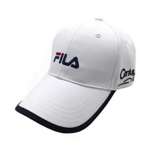 100% 棉定制设计白色高尔夫球帽与绣花标志