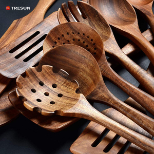 Ensemble d'ustensiles de cuisine de luxe en bois d'olivier 5 pièces - Résistant à la chaleur, qualité alimentaire, outils de cuisine modernes et durables - Product Image 6