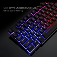 Souris et clavier de jeu mécanique filaire, pour joueur, Combo, Mobile, rétro-éclairage arc-en-ciel, USB