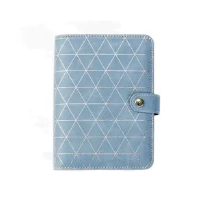 制造商提供的时尚小型便携式皮革活页夹可再装按扣笔记本
