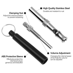 Ultraschall Hunde training Pfeife und Clicker Stop Bellen und Hunde training Clicker Set mit verstellbarem Pfeifen band - Product Image 4