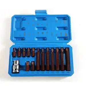 15-piece heavy star bit socket star set Torx bit screwdriver socket set low price