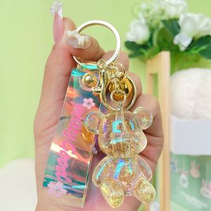 Manufacturer 3D PVC Plastic Kids Cute Cartoon Designer Car <b>Key</b> <b>Chain</b> Ring Toy Keyring Creative Bear Keychain - Product Image 6