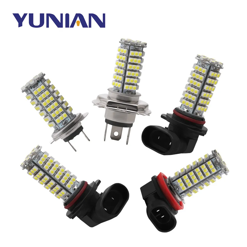 H7 LED motosiklet far işık H4 H8 H11 9005 9006 Canbus 1210 102SMD 4800K beyaz 12V sis aydınlatma LED ampulü araba aksesuarları lamba