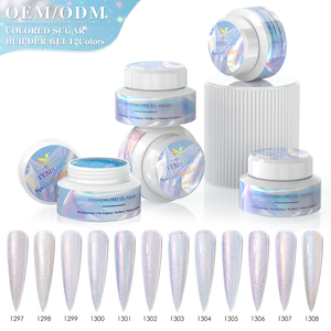 Gel Constructor de Uñas Vendeeni No Burn Glitter, 12 Colores, 20G, TPOHEMA <span class=keywords><strong>FEEE</strong></span> OEM, Gel Constructor de Uñas Brillante Biab para Proveedores de Uñas - Product Image 1