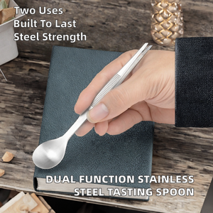 ที่ปอกเปลือก<span class=keywords><strong>กุ้ง</strong></span>สแตนเลสอเนกประสงค์และช้อน - อุปกรณ์ครัว 2-in-1 สำหรับเตรียมอาหารทะเลและรับประทานอาหาร - Product Image 2