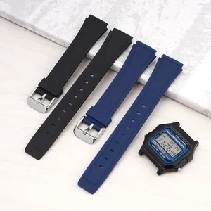 Sport Replacement Band for Casio F91W F84 F105 F108 FA158 F168 AE1200 AE1300 18mm Soft Silicone Watch Strap for Casio F84 strap
