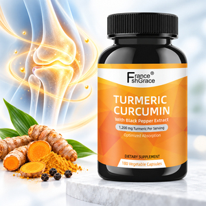 Cápsulas de Cúrcuma Shecome de Alta Absorción con Extracto de Pimienta Negra 1200 mg, Apoyo Antioxidante - Product Image 1