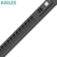 Unité de distribution d'alimentation (PDU) intelligente surveillée KAILES (KLS) 18 prises 200-240 VCA Prises universelles brésiliennes Industrielles 32A CA
