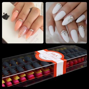 Fengshangmei - Suministros para <span class=keywords><strong>Uñas</strong></span>, <span class=keywords><strong>Uñas</strong></span> Postizas Stiletto <span class=keywords><strong>Largas</strong></span>, Artificiales, <span class=keywords><strong>Blancas</strong></span>, Transparentes, Cobertura Completa, Puntas de <span class=keywords><strong>Uñas</strong></span> ABS con Diseño - Product Image 4