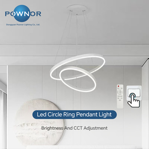 Luminaire suspendu moderne nordique <span class=keywords><strong>75W</strong></span> blanc 2 anneaux rustique minimaliste pour villa hôtel restaurant décoration d'escalier - Product Image 1