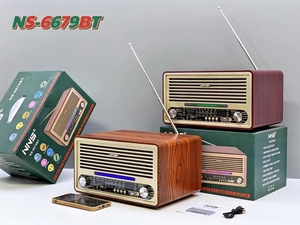 Nouveauté NNS NS-6679BT Enceinte sans fil rétro Bluetooth portable rechargeable Radio FM AM SW3 BAND 30W Caisson de basses <span class=keywords><strong>DJ</strong></span> - Product Image 4
