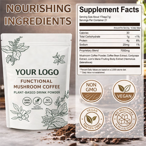 Café Arábica Instantáneo en Polvo de Alta Calidad OEM de Fábrica, Crema de Colágeno <span class=keywords><strong>con</strong></span> Chaga y Melena, Chocolate Latte Chai - Product Image 5