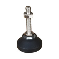 Pieds de nivellement articulés avec base en nylon et boulon en acier inoxydable, pieds de support réglables pour équipement de convoyage