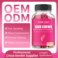 Gummies à la biotine OEM ODM, véganes, pour adultes et adolescents, pour la croissance des cheveux, des ongles et des soins de la peau, vitamines personnalisables