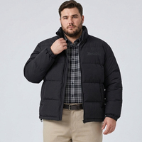 Blouson matelassé décontracté pour homme, col montant, fermeture éclair intégrale, poches, cordon de serrage, chaud pour l'hiver, grandes tailles, surdimensionné, 90% 6XL