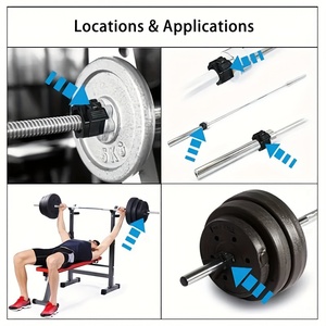 Sangles de serrage rapides pour haltères de gym, boucles de verrouillage réglables en nylon pour haltères, poignées sécurisées pour plaques de poids, entraînement de fitness, <span class=keywords><strong>musculation</strong></span> - Product Image 3