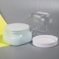 PET 100% PCR Pots rouges Pots de lotion pour le corps colorés avec étiquettes 180ml 250ml Pot carré personnalisé avec couvercles