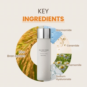 Tonique Visage au Riz Coréen, Produits de Soin pour la Peau sous Marque Blanche, Tonique Visage Laiteux Éclaircissant Anti-Âge au Riz, Fabricant - Product Image 2