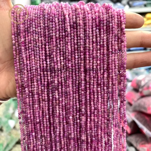Hoge Kwaliteit Natuursteen Kralen Roze Toermalijn 2mm 3Mm 4Mm Voeg Kleur Losse Edelsteen Kralen Voor Sieraden Maken - Product Image 4