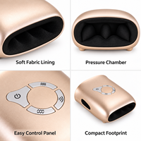 Masseur de main électrique OEM ODM, mini appareil de massage des mains sans fil rechargeable avec chaleur et compression d'air pour soulager les paumes